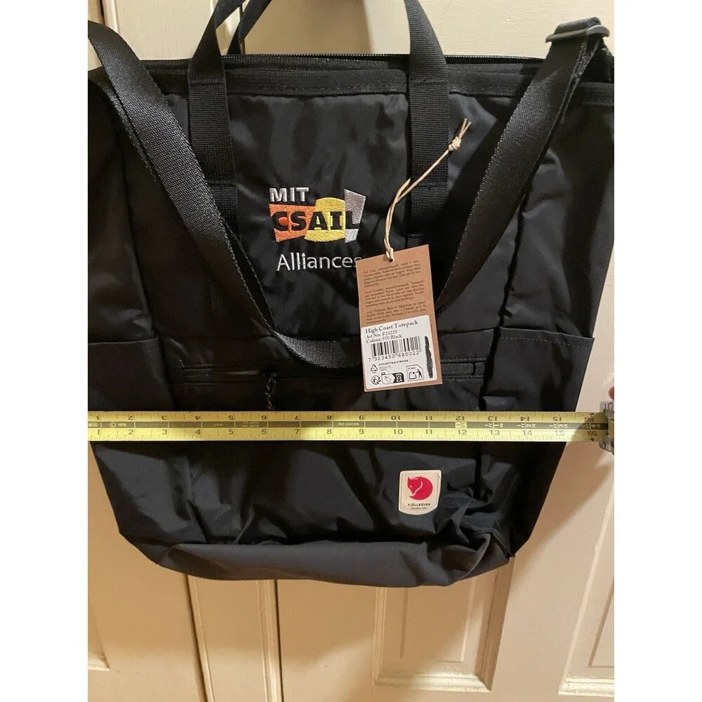 Fjallraven High Coast Totepack Black MIT CSAIL Alliance Backpack Tote 15